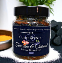Load image into Gallery viewer, Turmeric & Charcoal Layered Detox Scrub