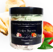 Load image into Gallery viewer, Marshmallow &amp; White Peach Whipped Soap
